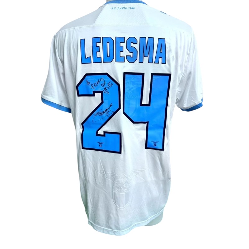 Ledesma's Fiorentina vs Lazio Signed Match-Worn Shirt, 2012