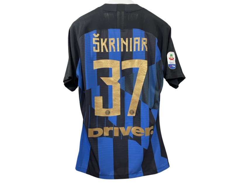 Skriniar's Inter Milan Mashup Match Shirt, 2018/19