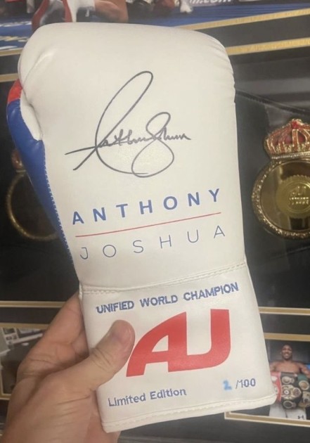 Anthony Joshua Signed Limited Edition Designer Boxing Glove - The