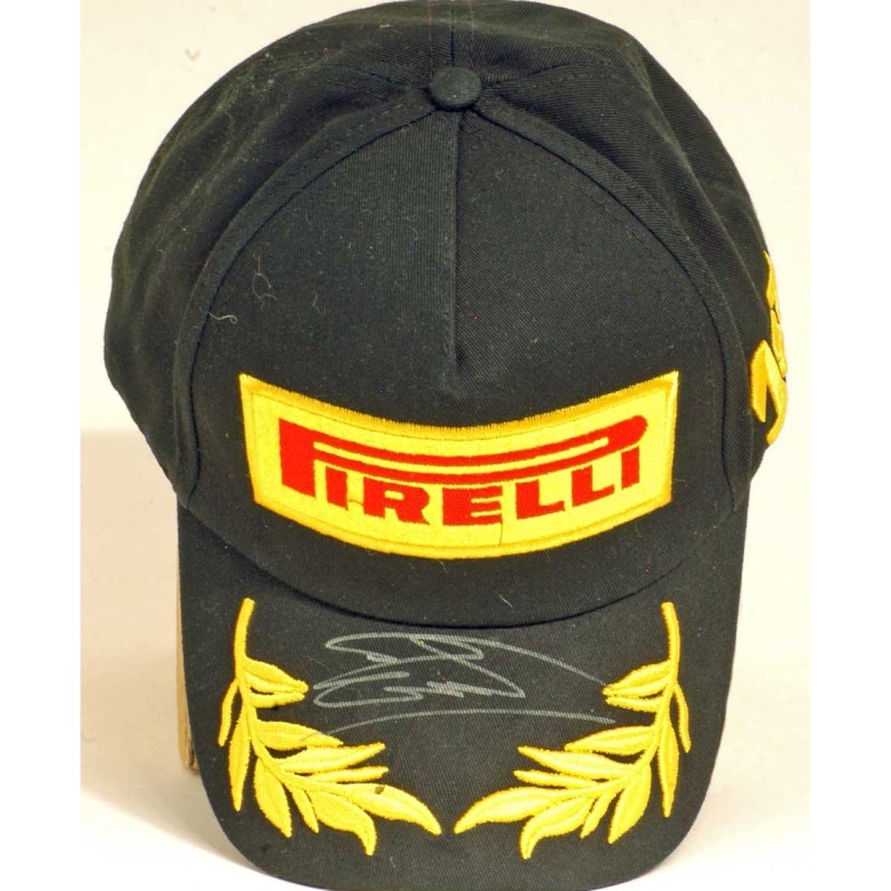 Cappellino da podio Pirelli autografato da Nigel Mansell