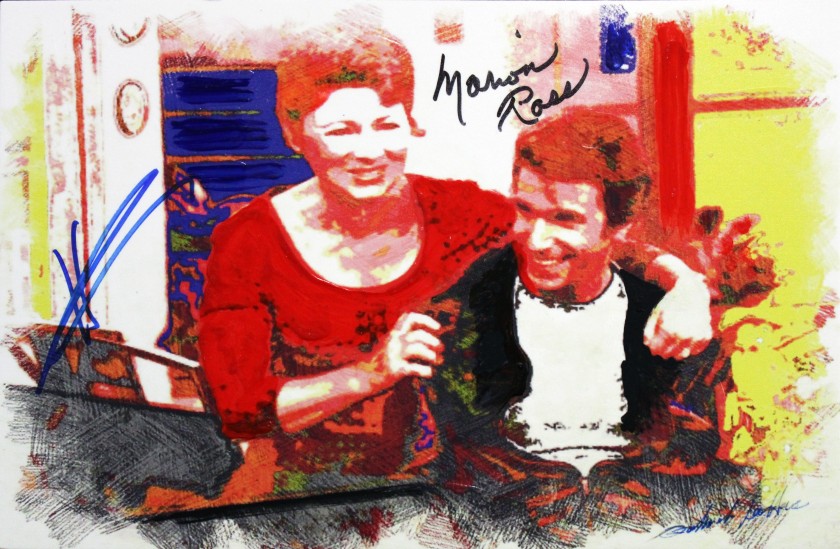 Happy Days - Photo Artwork Signed by Henry Winkler and Marion Ross