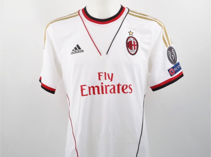 Balotelli Milan issued/worn shirt, Champions League 2013/14