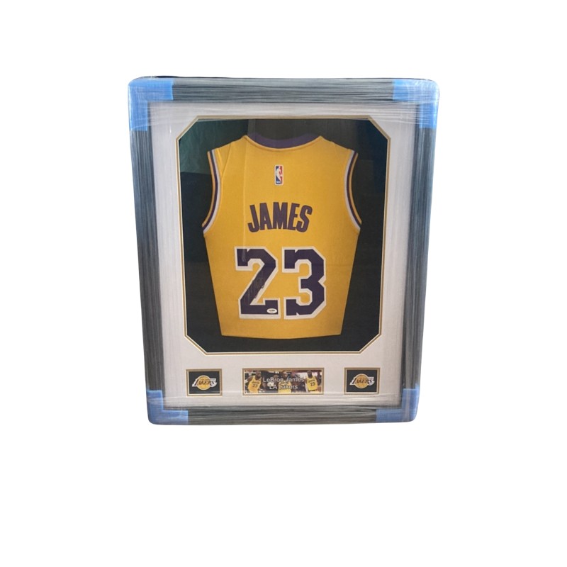 LeBron James' Lakers Signed And Framed Jersey