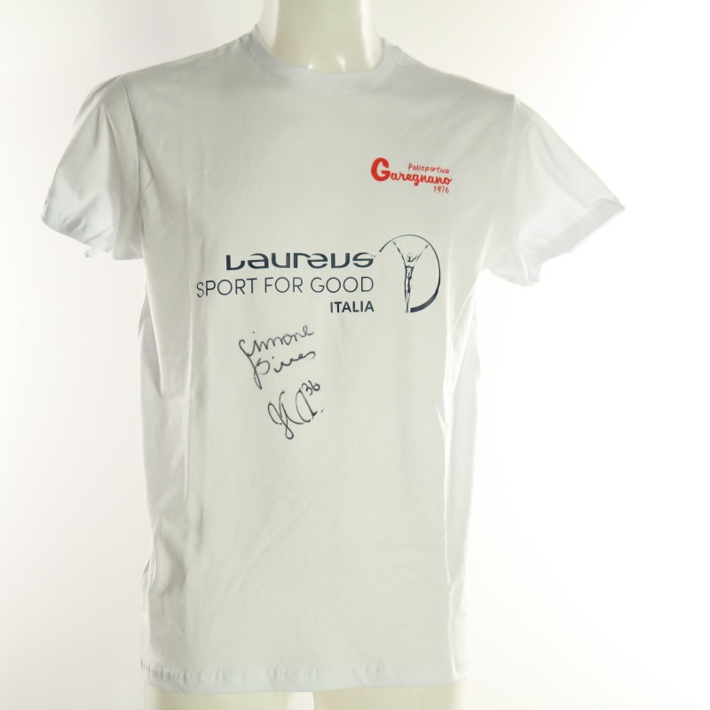 Laureus Foundation and Polisportiva Garegnano Shirt - Signed by Simone Biles and Jonathan Owens