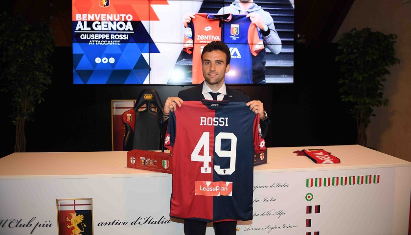 Giuseppe Rossi's Genoa Presentation Shirt, Signed