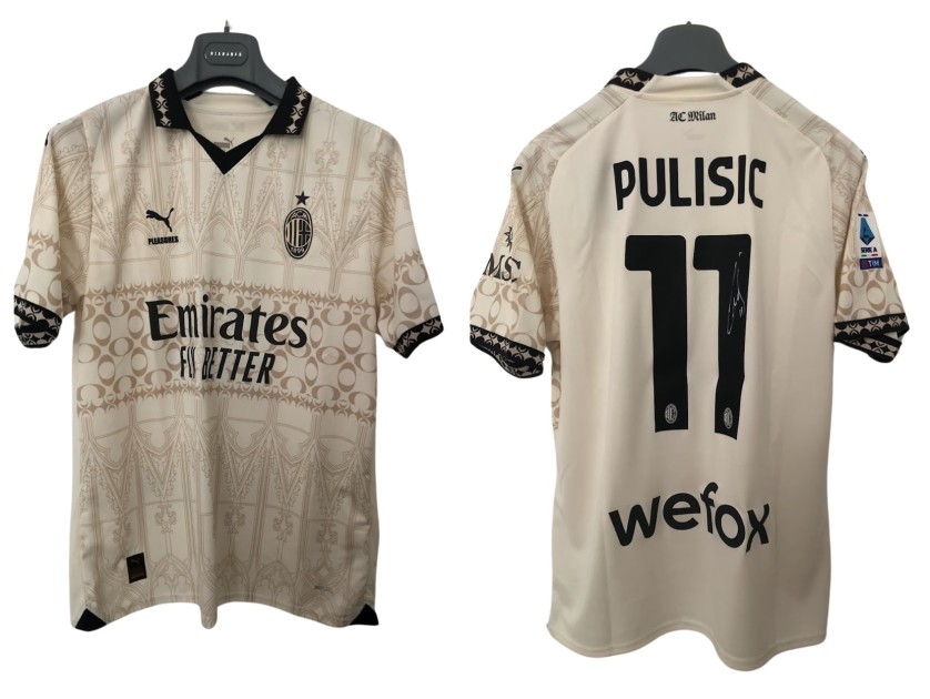 Pulisic Official Milan X Pleasures Signed Shirt, 2023/24 