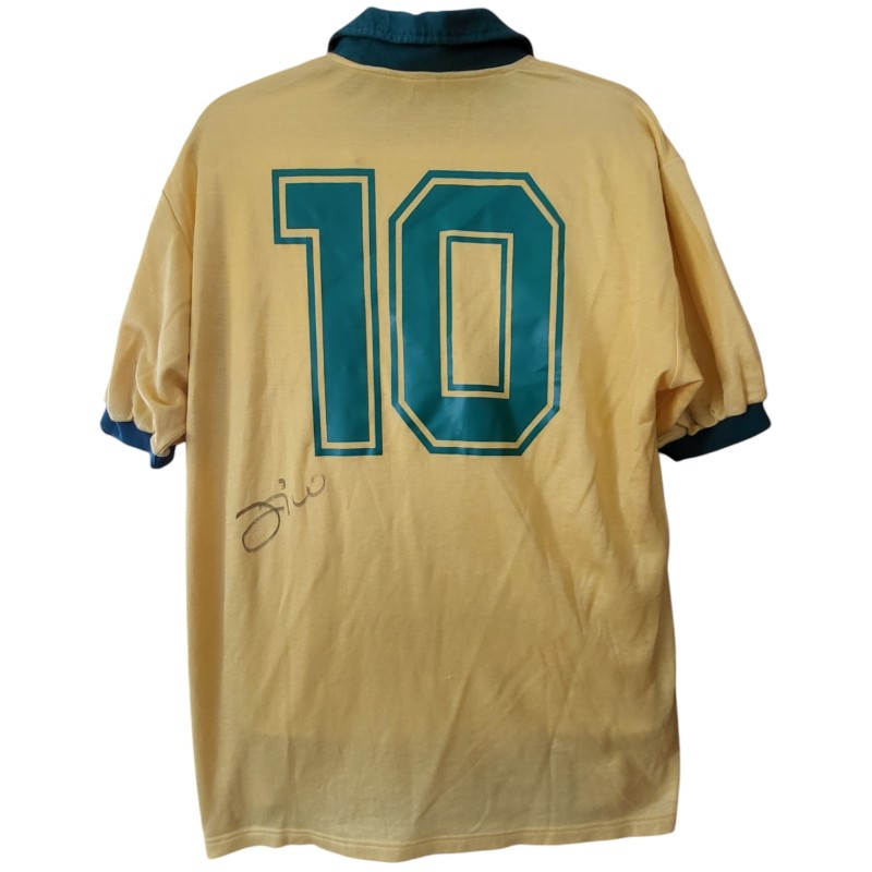 Zico's Brazil Signed Official Shirt, 1989