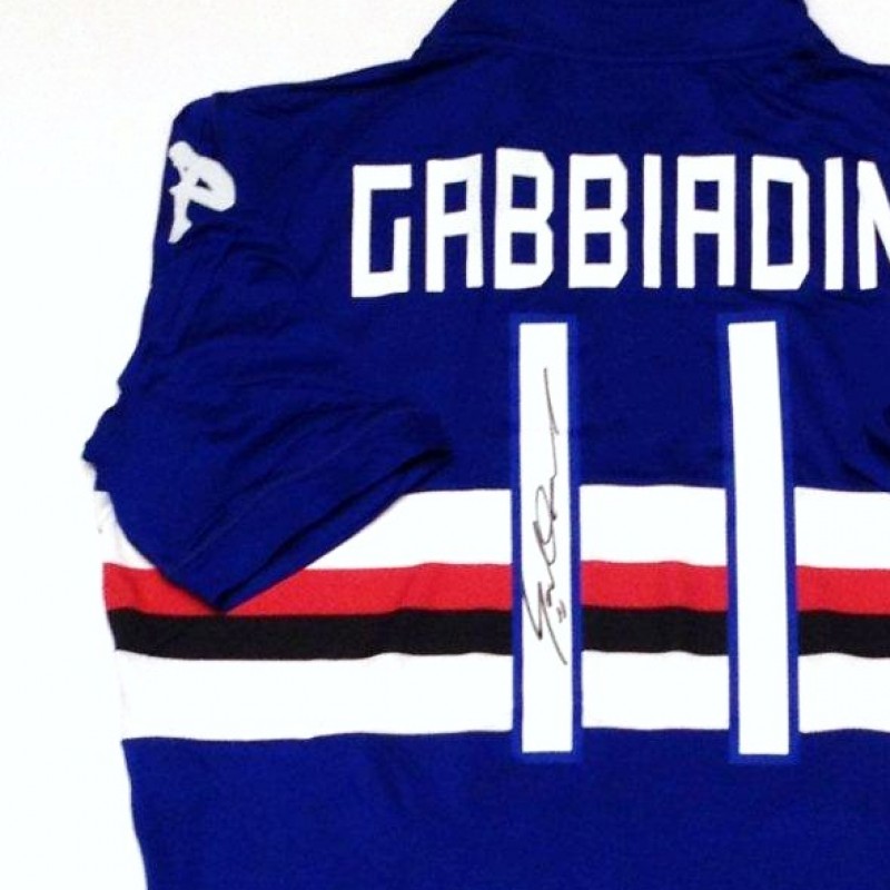 Sampdoria match issued shirt, Gabbiadini, Serie A 2013/2014 - signed