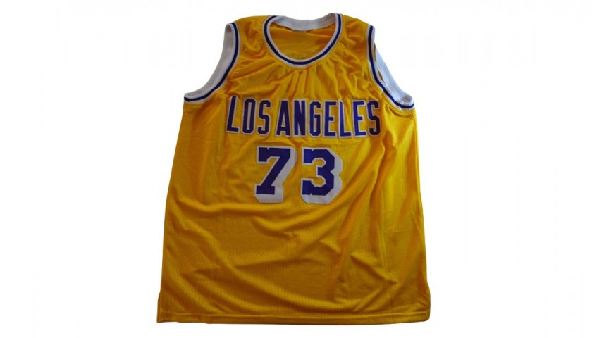 Dennis Rodman Lakers #73 Autographed Jersey