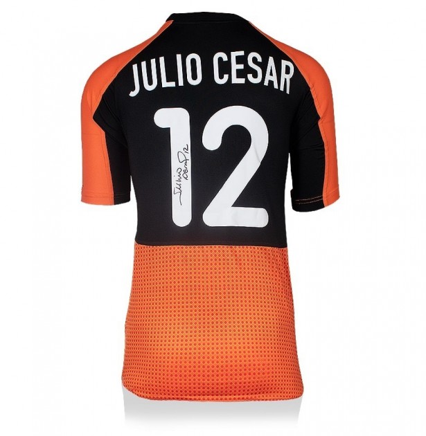 Júlio César Brazil 2000/02 Signed Away Shirt