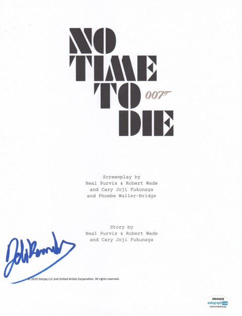 Dali Benssalah Signed No Time to Die Script