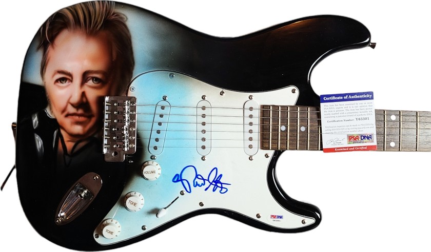 Brian Setzer Signed Airbrushed Painting Guitar