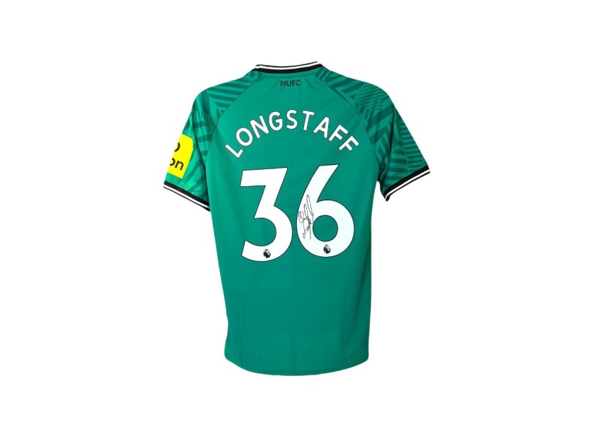 Maglia ufficiale da trasferta firmata da Sean Longstaff Newcastle United 2022/23