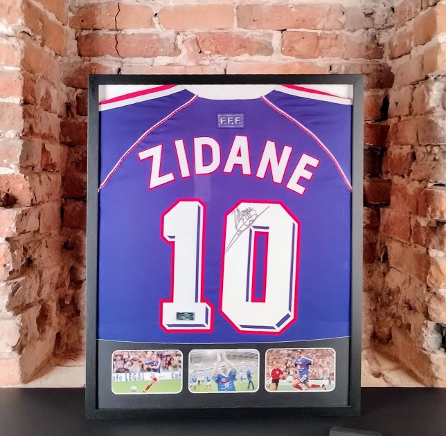 Zinedine Zidane's France Signed and Framed Shirt