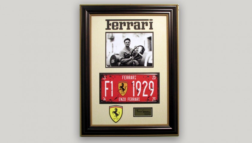Enzo Ferrari's Vintage License Plate and Photo Collection
