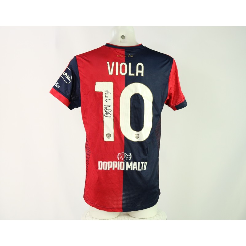 Viola's Signed Unwashed Shirt, Cagliari vs Bologna 2024