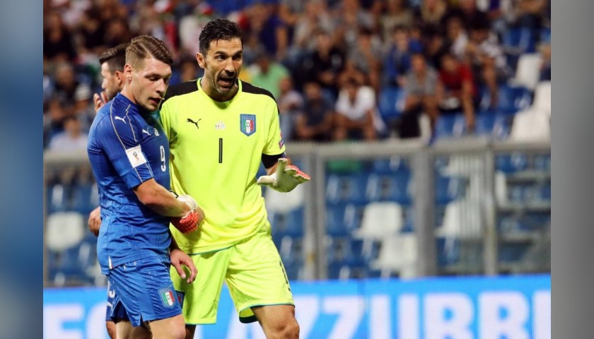 Buffon's Signed Match Shirt, Italy-Israel 2017 