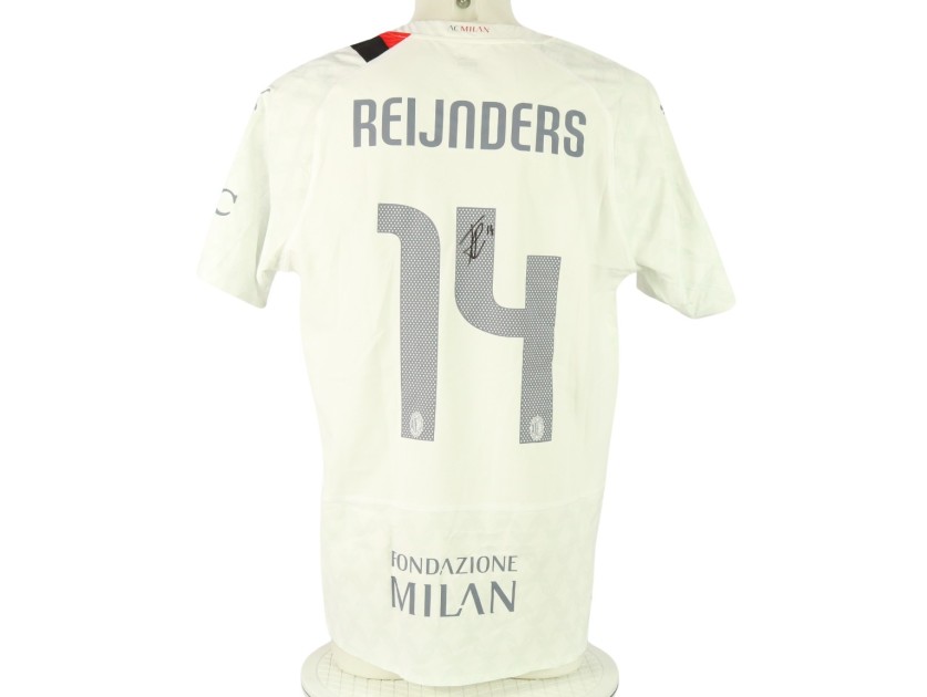 Reijnders Official Milan Signed Shirt, UCL 2023/24 