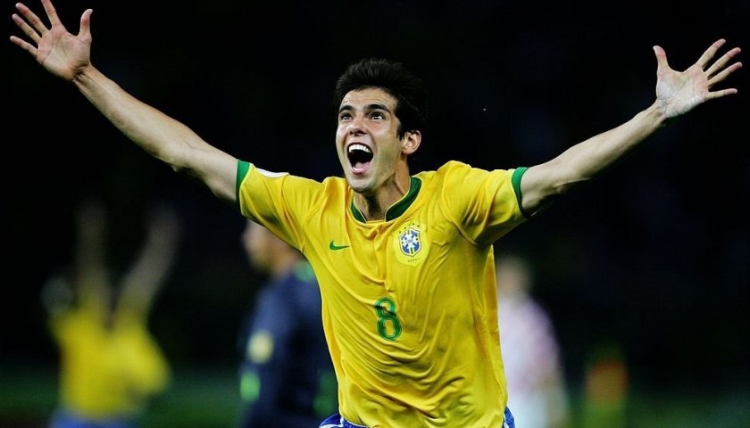 Kaka Signed Brazil National Team Jersey (Beckett)