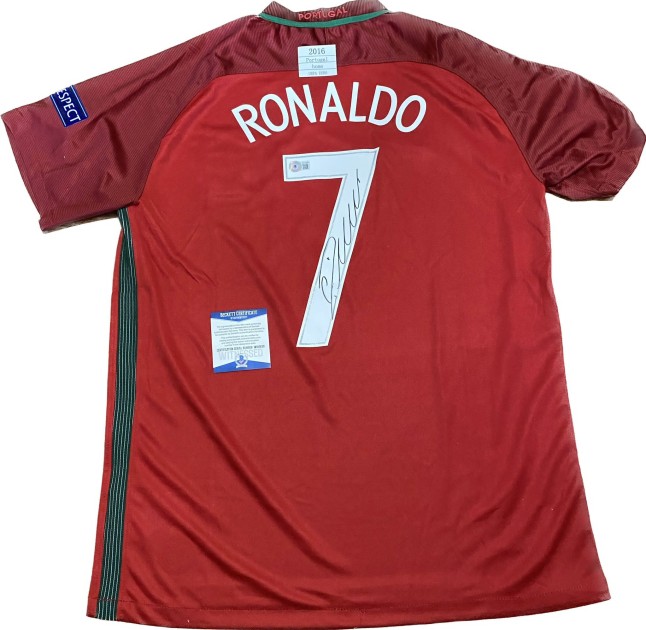 Maglia replica firmata di Cristiano Ronaldo per i Mondiali di calcio 2015