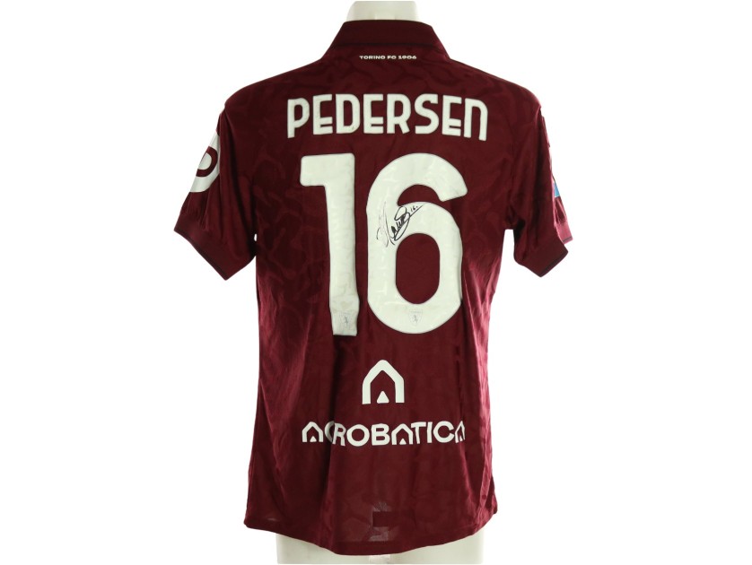Pedersen's Signed Unwashed Shirt, Cagliari vs Torino 2026