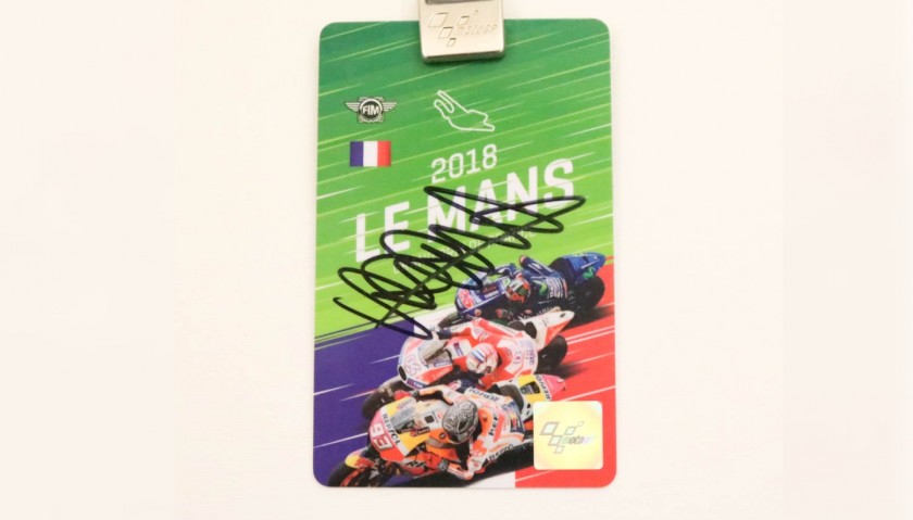 Le Mans 2018 Paddock Pass Signed by Valentino Rossi