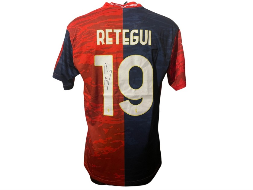 Retegui Replica Genoa Signed Shirt, 2023/24  (video proof)