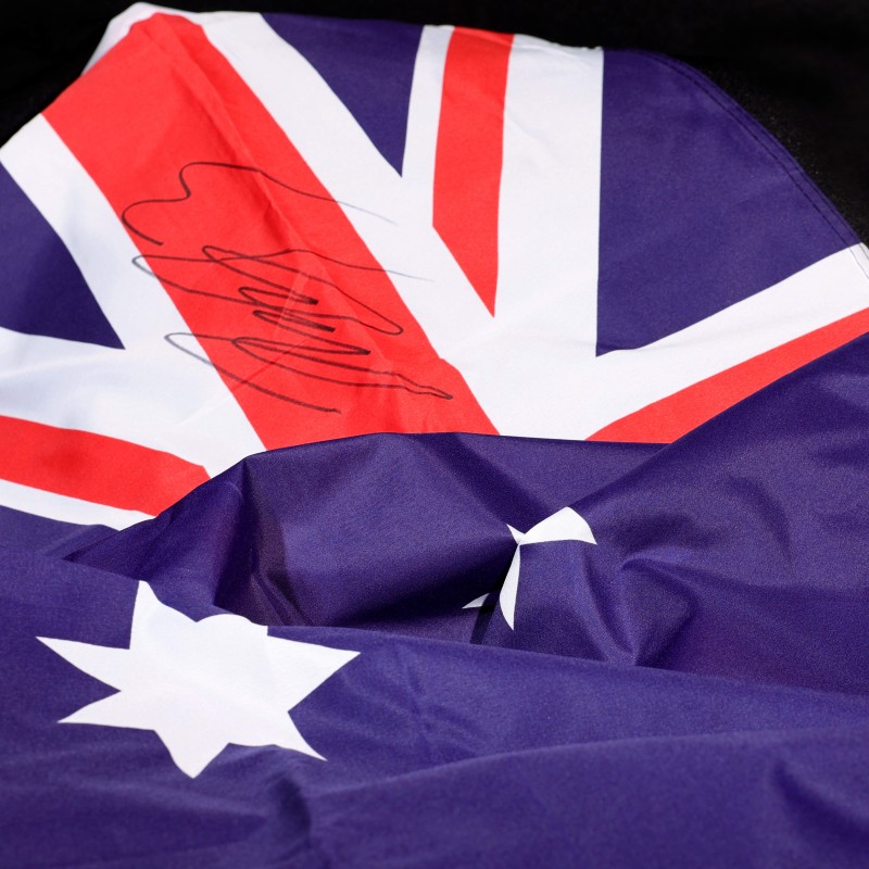 Australian Flag Signed by Red Bull KTM Factory Racing Pilot Jack Miller