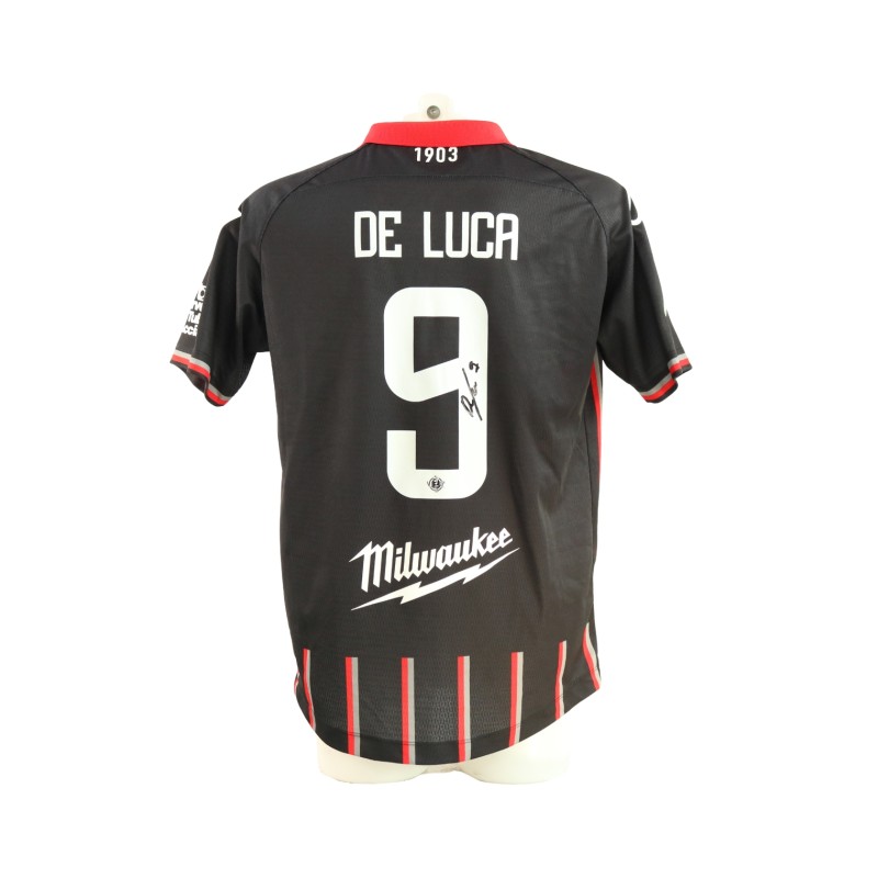 Maglia De Luca unwashed Bari vs Cremonese 2025 - Autografata