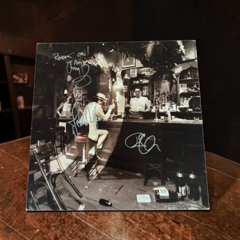 LP in vinile autografato dai Led Zeppelin