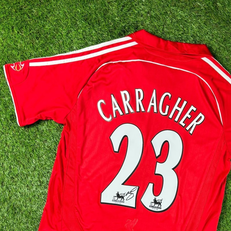 Jamie Carragher Signed Liverpool 2007–08 Home Football Shirt COA