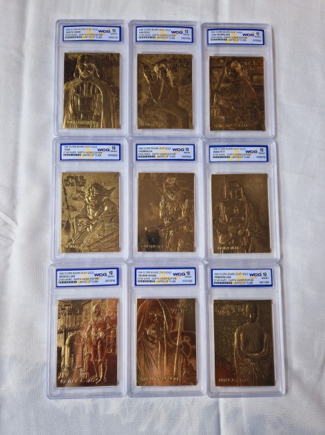 Nine Limited Edition Gold Cards Star Wars Darth Vader Edition 1996