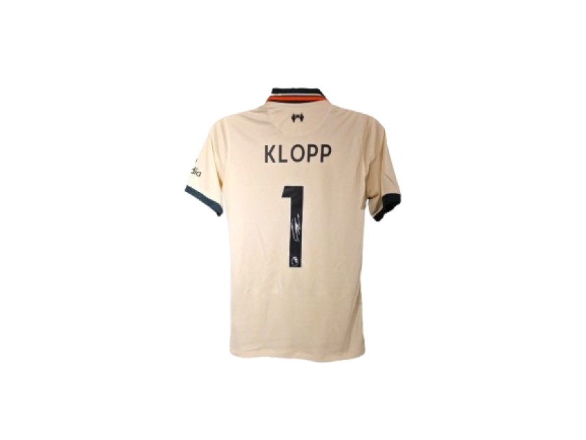 Maglia away replica firmata da Jurgen Klopp Liverpool 2021/22