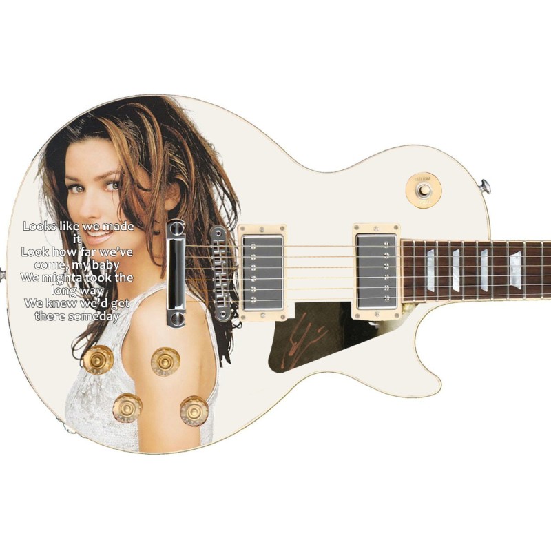 Shania Twain Signed Pickguard Custom Signature Edition Guitar