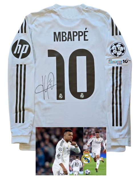 Mbappé's Signed Match-Issued Shirt, Liverpool vs Real Madrid UCL 2025