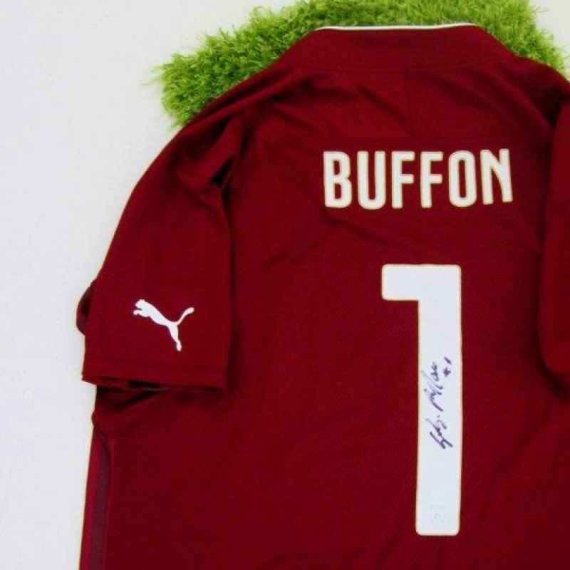 Buffon Italy official authentic shirt signed, Brazil 2014 - #celebriamolamaglia #vivoazzurro