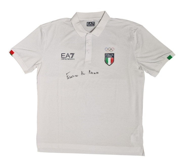 Armani T-Shirts worn by Federico Nilo Maldini - European Games 2023 