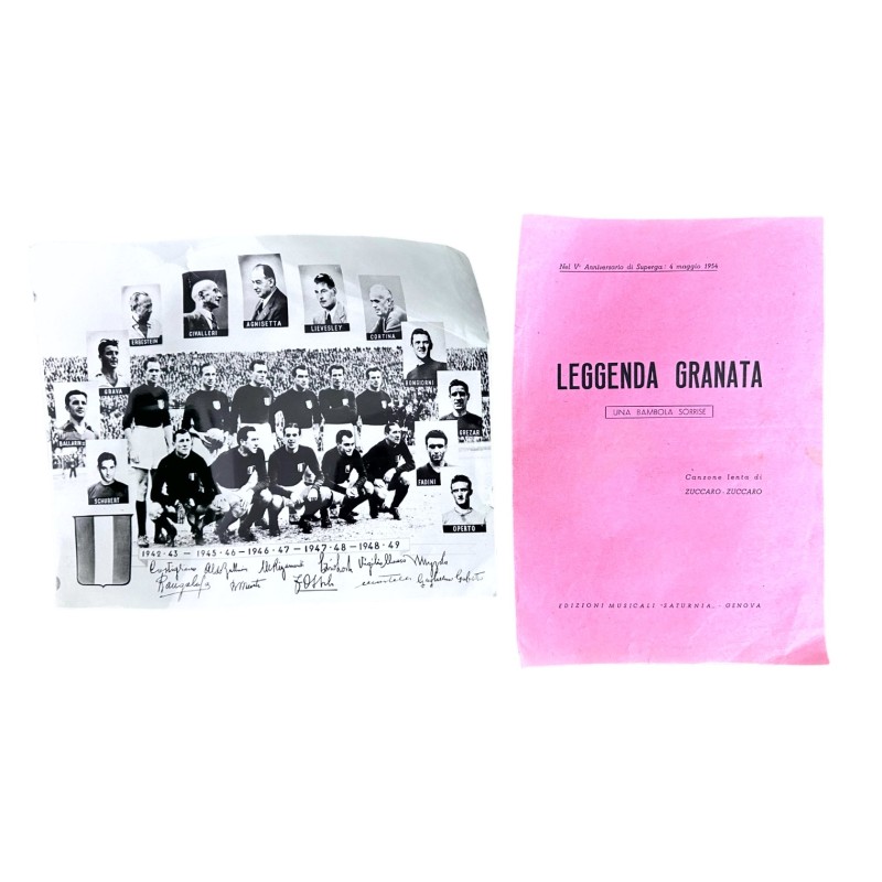 'Leggenda Granata' Grande Torino sheet music Song, 1954