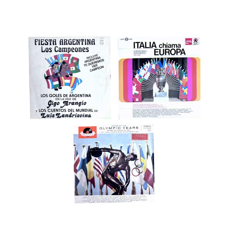 Collection of Three 45 rpm Vinyl Records, 1980s
