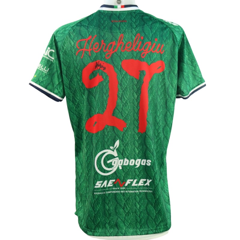 Hergheligiu's Signed Unwashed Shirt, "Special Edition" Feralpisalò vs Triestina 2024