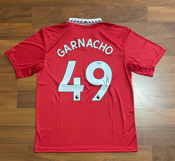 Alejandro Garnacho's Manchester United 2022/23 Signed Replica Shirt