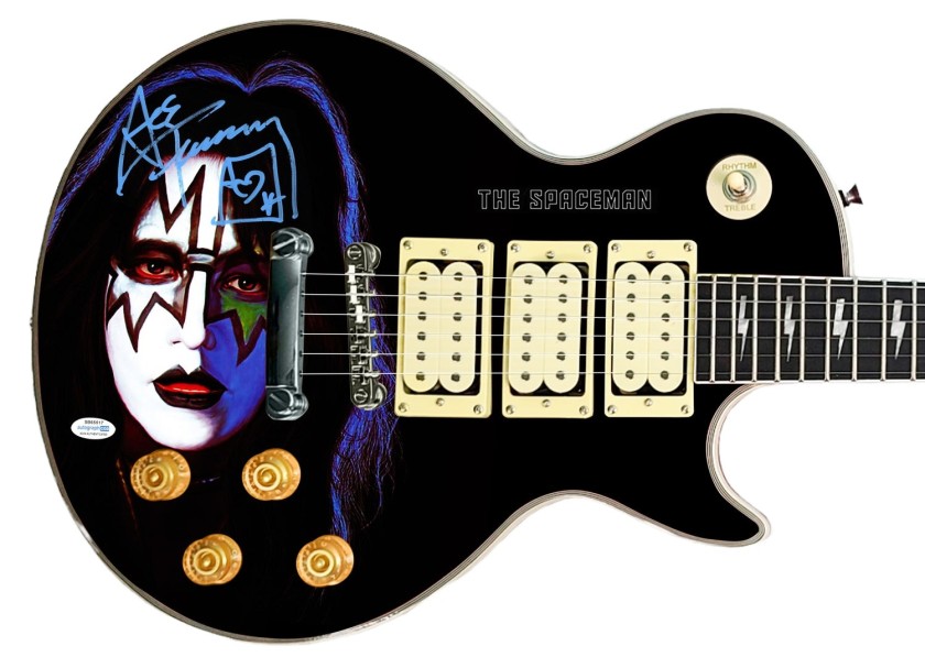 Ace Frehley of Kiss Signed Custom Graphics Guitar