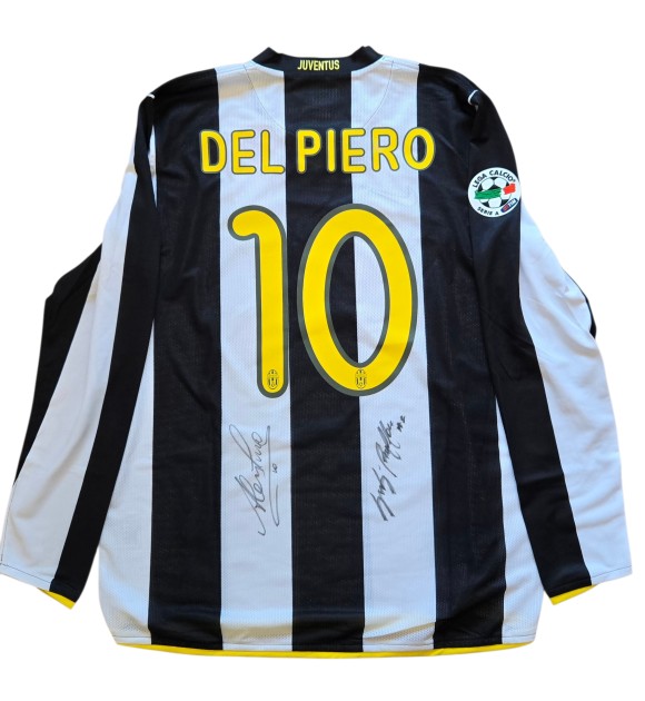 Maglia Gara Del Piero Juventus vs Cagliari, 2009 - Autografata da Del Piero e Buffon