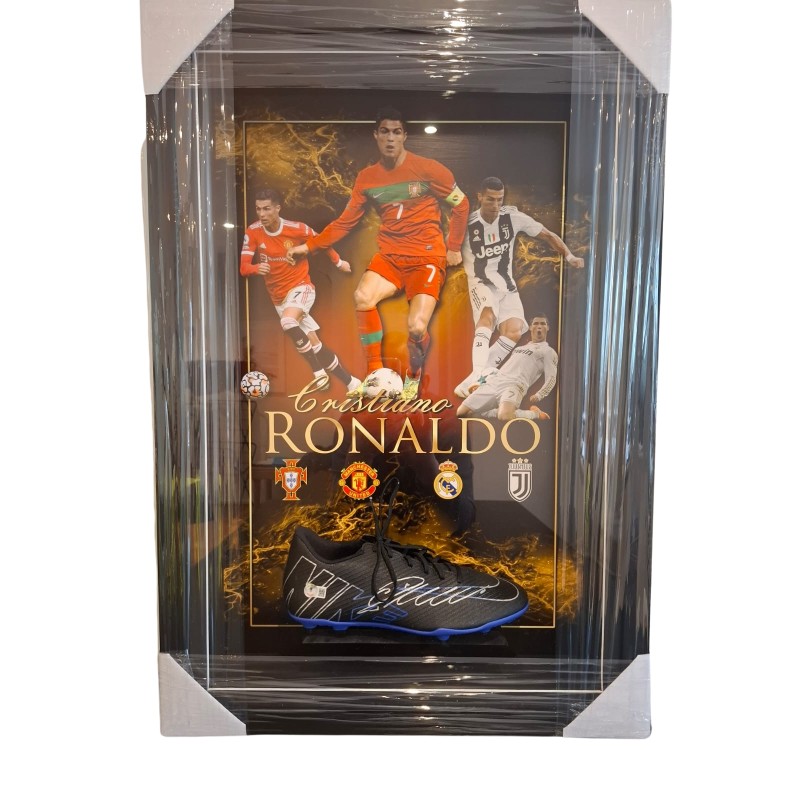 Cristiano Ronaldo's Signed And Framed Football Boot