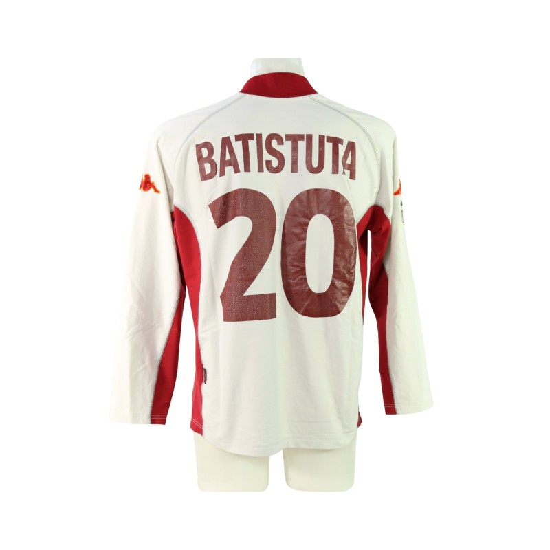 Batistuta's Match-Issued Shirt Bologna vs Roma, 2001