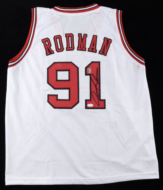 Dennis Rodman Signed Detroit Basketball Jersey - CharityStars