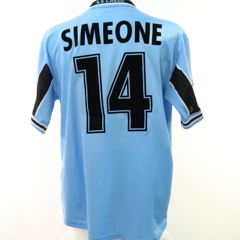 Simeone's Lazio Match-Issued Shirt, 1999/00