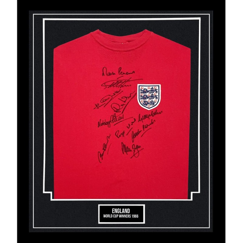 England 1966 World Cup Winning Squad Signed and Framed Shirt