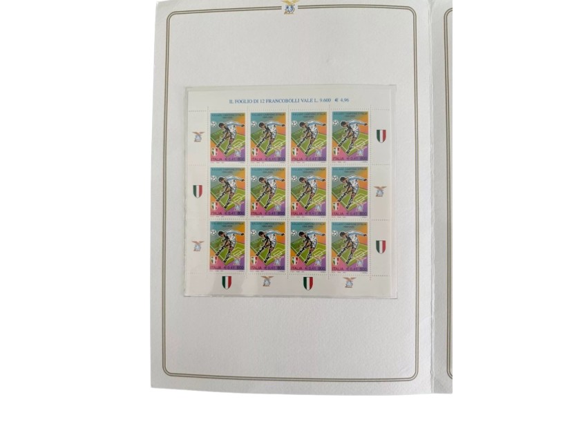 10 fogli di pagine per albu di francobolli, 7 tasche 7,7 x 1,35