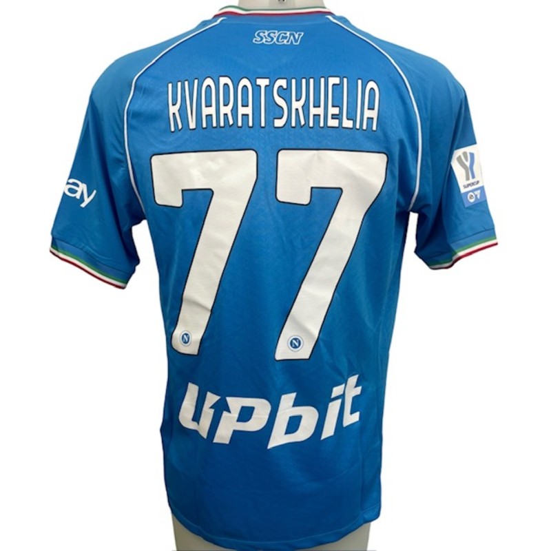 Kvaratskhelia's Match-Issued Shirt, Napoli vs Inter - Final Italian Super Cup 2024